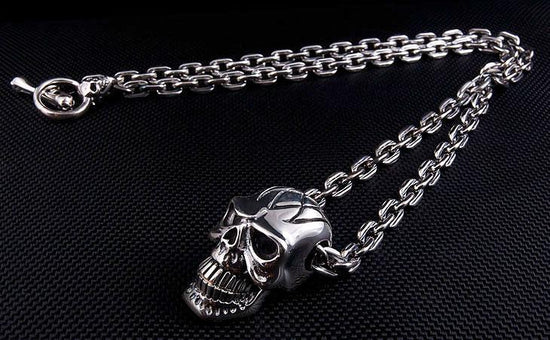 สร้อยคอเงินแท้ หัวกะโหลกใหญ่ รหัส 3120