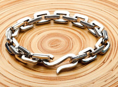 สร้อยข้อมือเงินแท้ 925 ดีไซน์โซ่จักรยาน