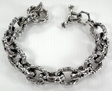 สร้อยข้อมือเงินแท้ ดีไซน์โครงกระดูก รหัส R2568