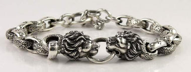 สร้อยข้อมือเงินแท้ ดีไซน์สิงโตเล็ก รหัส 2277