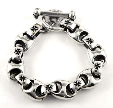 สร้อยข้อมือเงินแท้ สลักกางเขน