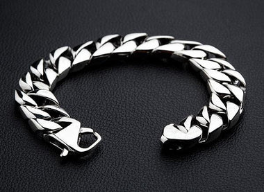 สร้อยข้อมือเงินแท้ลายเกลี้ยงขนาด 1.4cm.