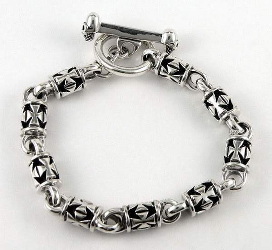 สร้อยข้อมือเงินกางเขนลิงค์เล็ก