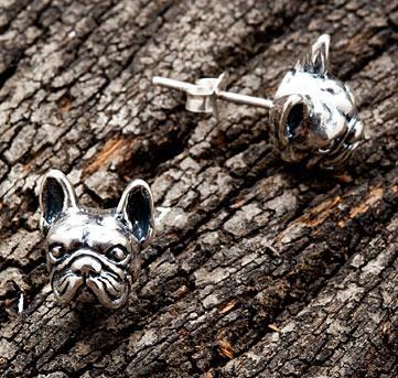 ต่างหูเงินแท้ ดีไซน์เฟรนช์บูลด็อก