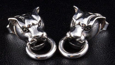 ต่างหูเงินแท้ ดีไซน์หัวเสือ